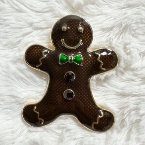 🎄Liz Claiborne Christmas Gingerbread Man Brooch